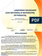 Gamybos Planavimas Naudojant Lean Metodiką Ir Matematinę Optimizaciją 2014