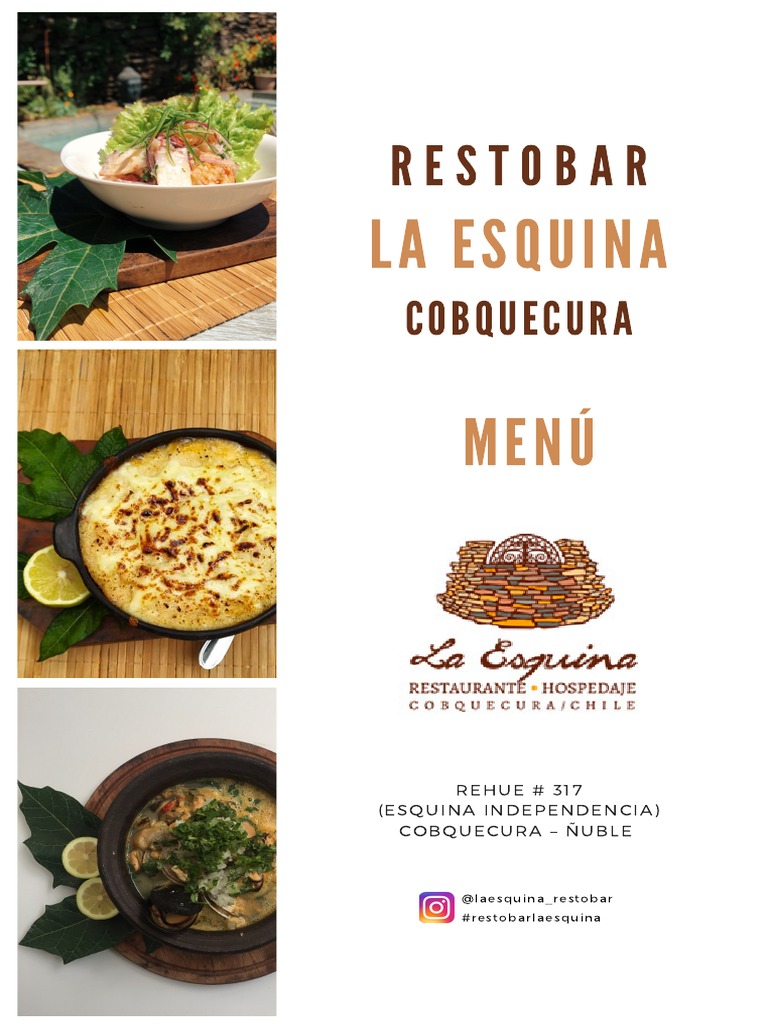 MENÚ DÍA LA_ESQUINA_RESTOBAR PDF Mariscos Salsa