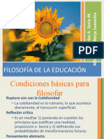 Filosofía de La Educación