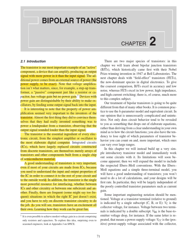 Bipolar Transistors PDF Bipolar Junction Transistor Transistor