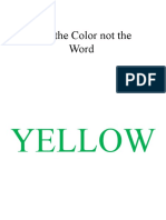 Say The Color Not The Word