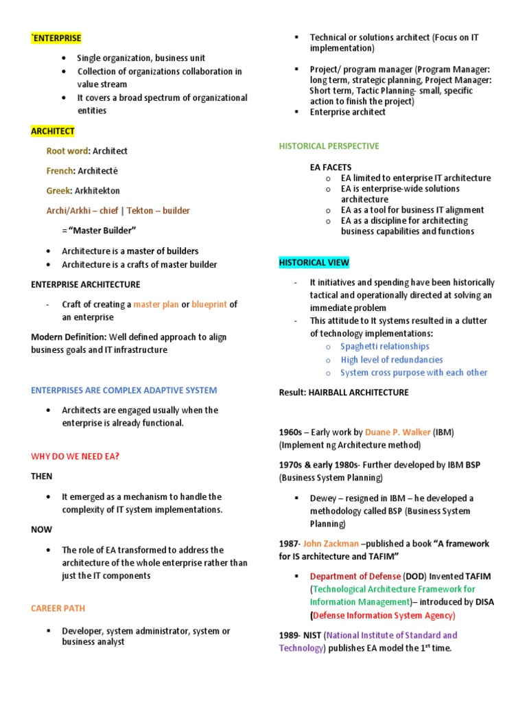 Understanding Enterprise Architecture Basics | PDF | Enterprise ...