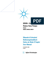 Agilent MS40 Single Stage Rotary Vane Pumps User Manual