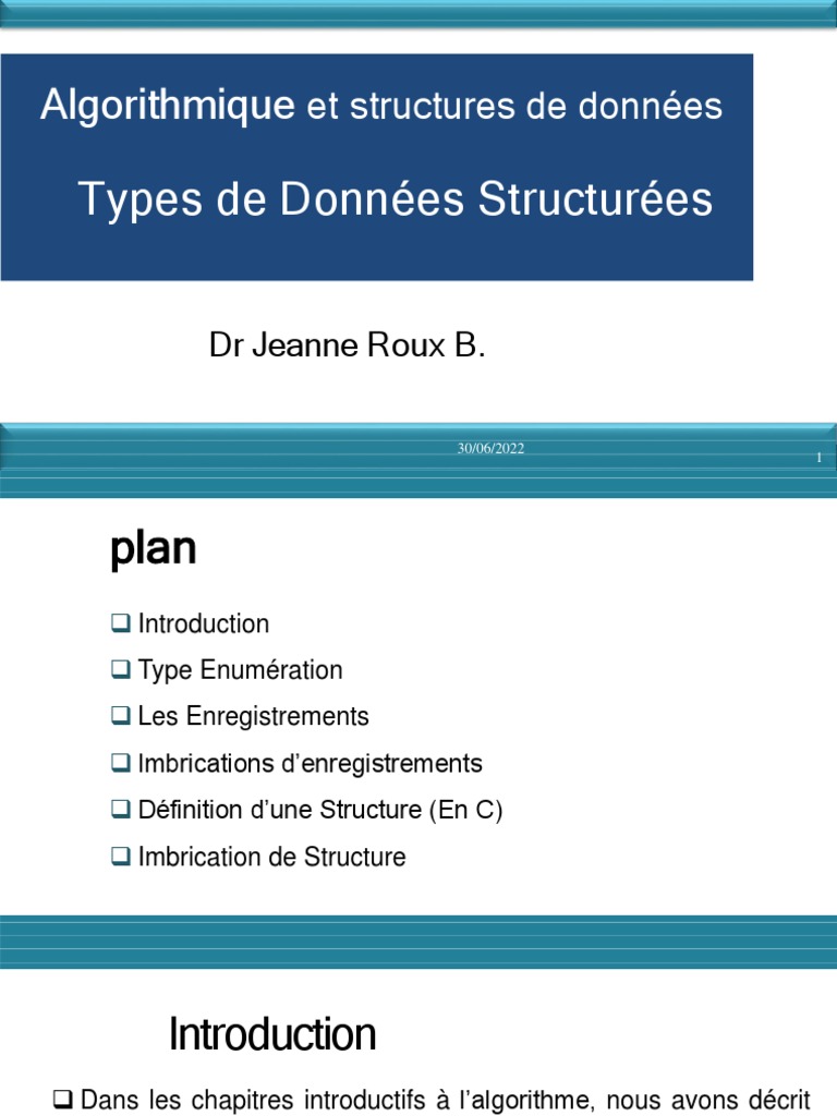 Structures de Données en C | PDF | Variable (informatique ...
