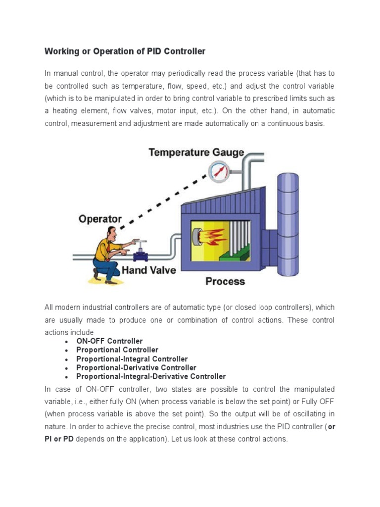 Working or Operation of PID Controller | PDF | Control Theory ...
