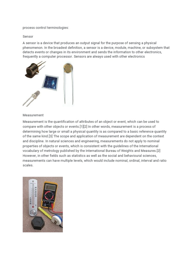 Process Control Terminologies - AUTO LEC 1 | PDF | Control System ...