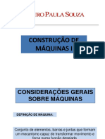 Construção de máquinas: elementos e considerações gerais