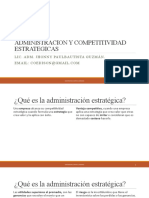 ADMINISTRACION Y COMPETITIVIDAD ESTRATEGICAS Tema 2