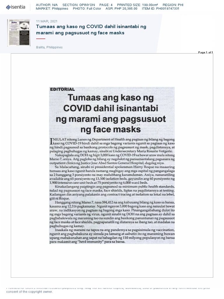Print Balita Tumaas Ang Kaso NG COVID Dahil Isinantabi NG Marami