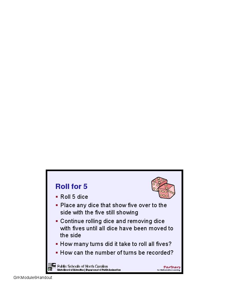 Roll for 5: Dice Game Instructions | PDF | Gaming | Dice