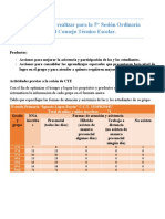 ACTIVIDADES PARA LA 5a SESIÓN DEL CTE MULTIGRADO.