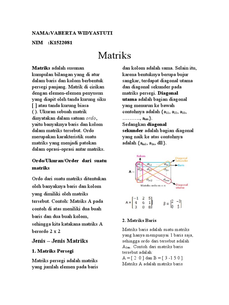 Materi Matriks Pdf