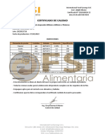 Certificado de Calidad de Bolsas Fsi 40x60x70mic