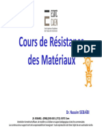 Cours de Résistance Des Matériaux SEBAIBI CH1-CH5
