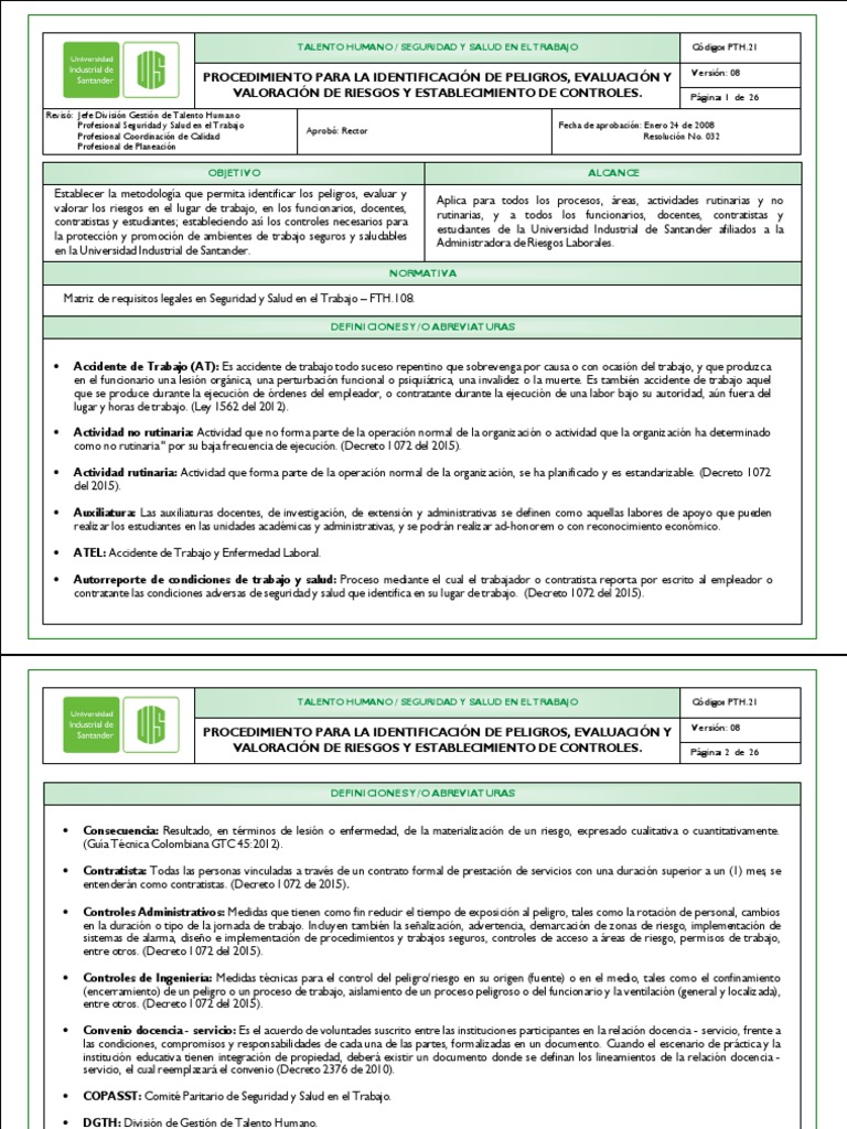 Identificación y Control de Riesgos Laborales | PDF | Business