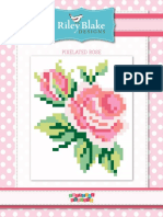 Pixelated Rose Free Pattern