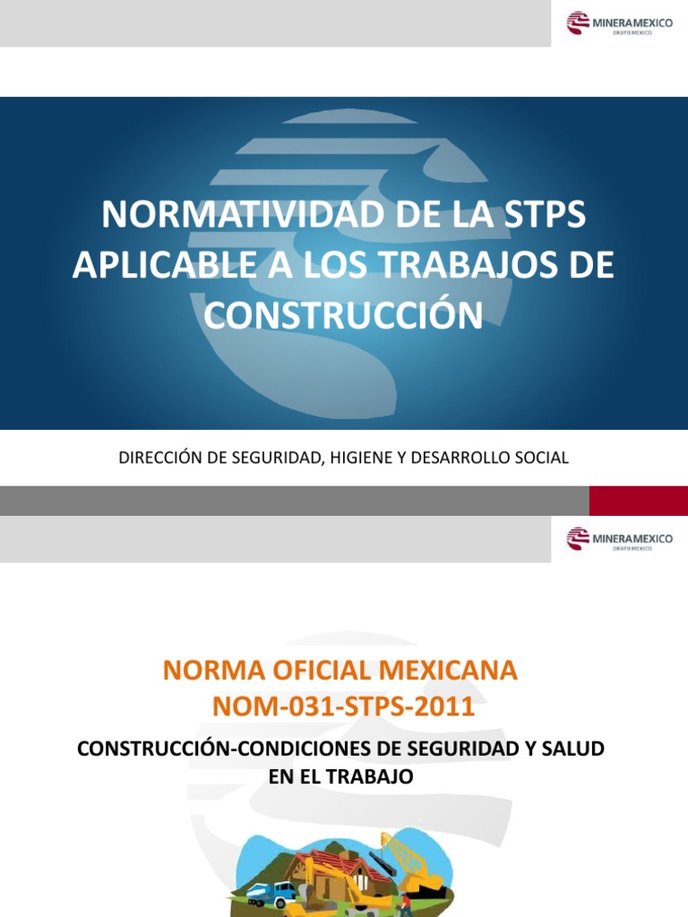 Normativa NOM-031-STPS-2011 en Construcción | PDF | Riesgo | Soldadura
