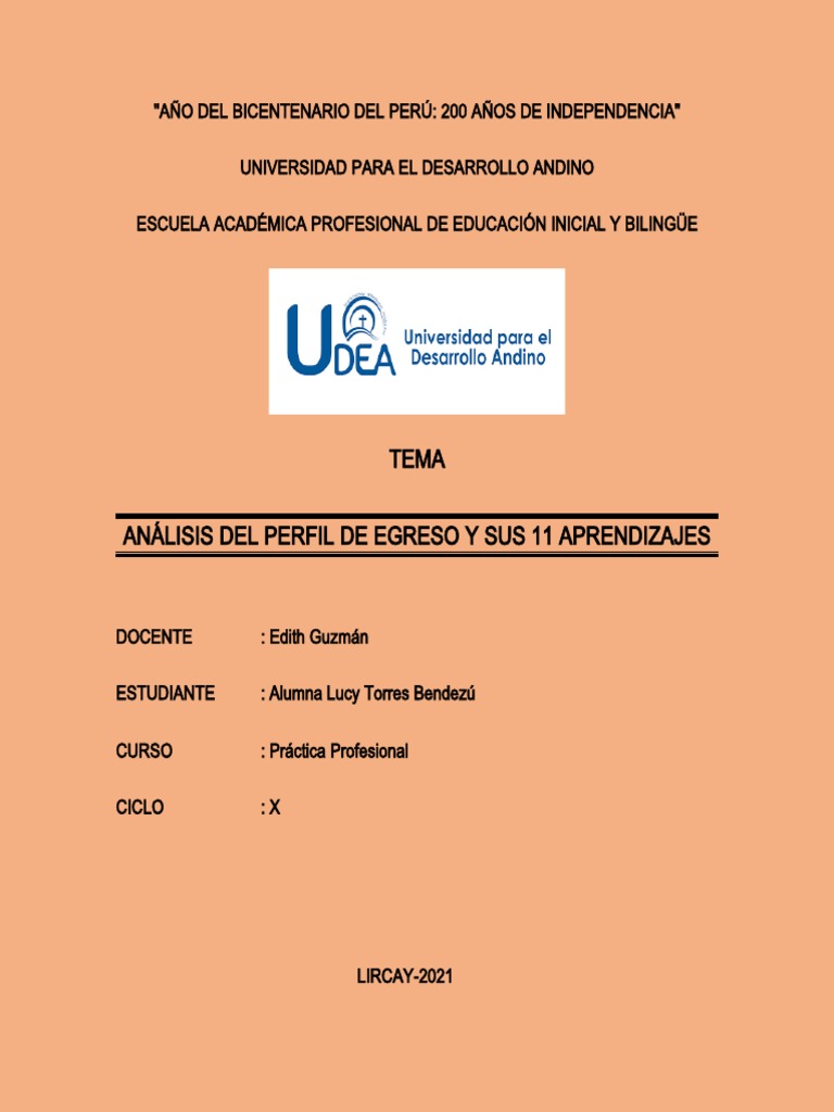 Análisis del Perfil de Egreso 2022 | PDF | Plan de estudios | Aprendizaje