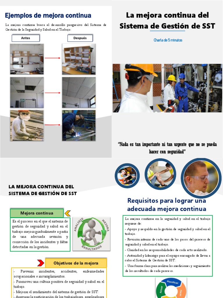 Mejora Continua en Seguridad y Salud | PDF | Ciencias de la Salud