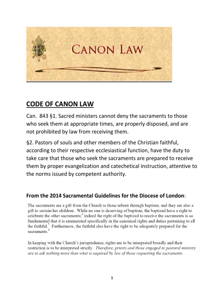 Code of Canon Law PDF Confirmation