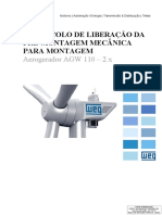 WFR-29346 PT - Protocolo de Liberação Da Pré-Montagem Mecanica AGW 110