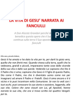 LA VITA DI GESU' NARRATA AI FANCIULLI Terza Elementare