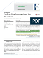 The Effects of Sleep Loss On Capacity and Effort