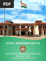 IIIT Una ... UG Admission 2022 23 Brochure