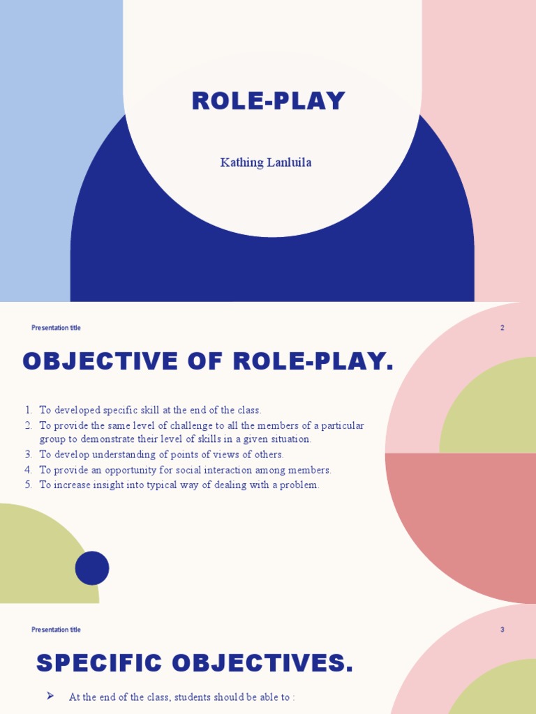 Kathing Role-Play Objectives 2 | PDF