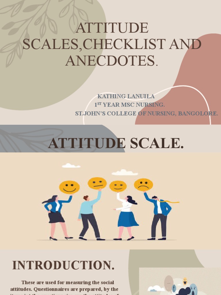 Attitude Scales, Checklist and Anecdotes. | PDF | Likert Scale ...