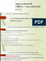 Diapositivas Temas 1 y 2 Las Modalidades Procesales Especiales