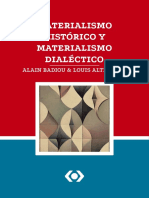Materialismo Historico y Materialismo Dialectico Alain Badiou Louis Althusser