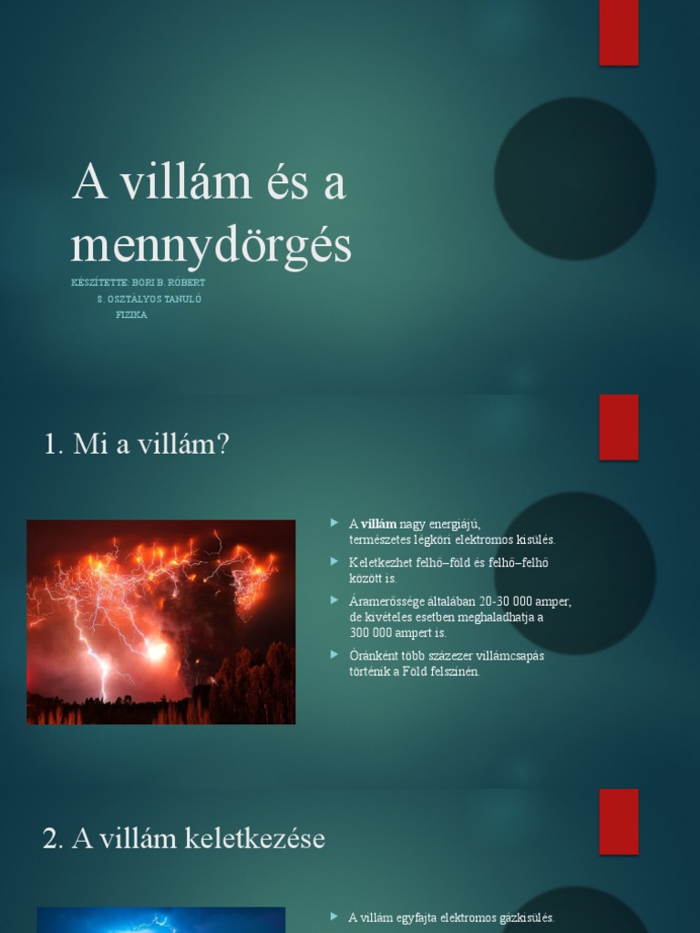 A Villám És A Mennydörgés - Bori B. Róbert Kiselőadás | PDF