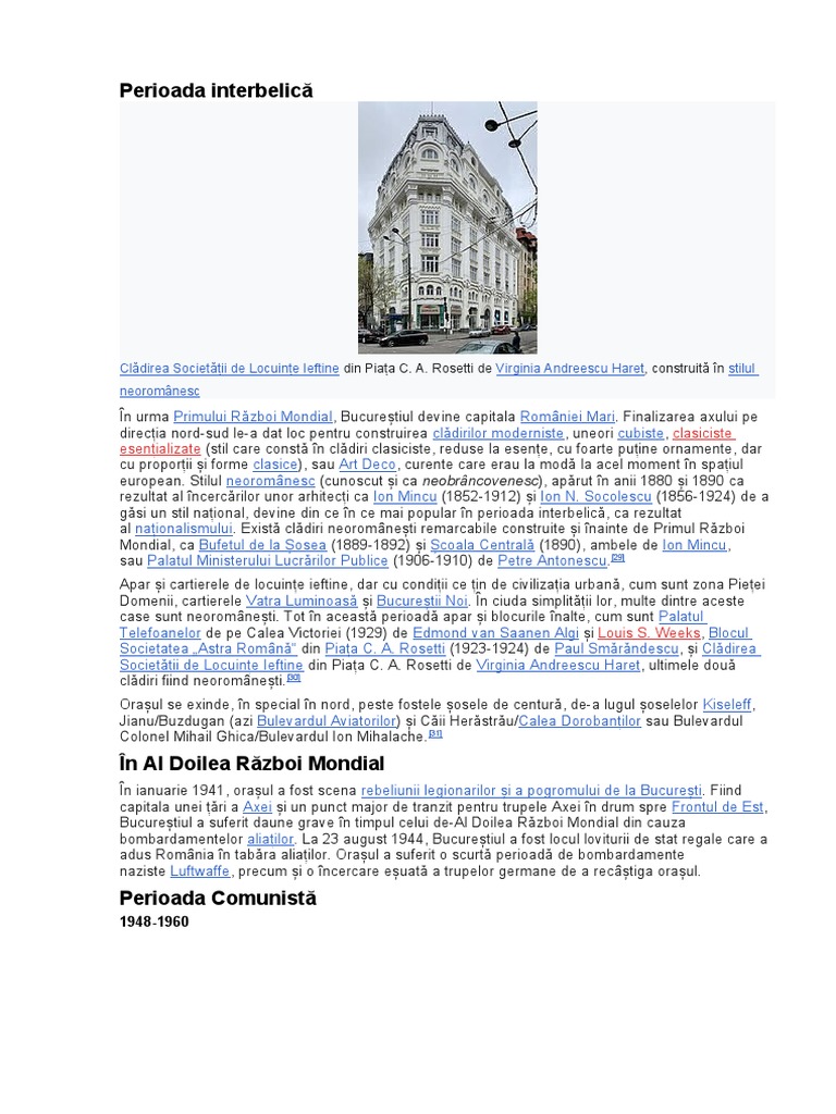 Perioada Interbelică | PDF