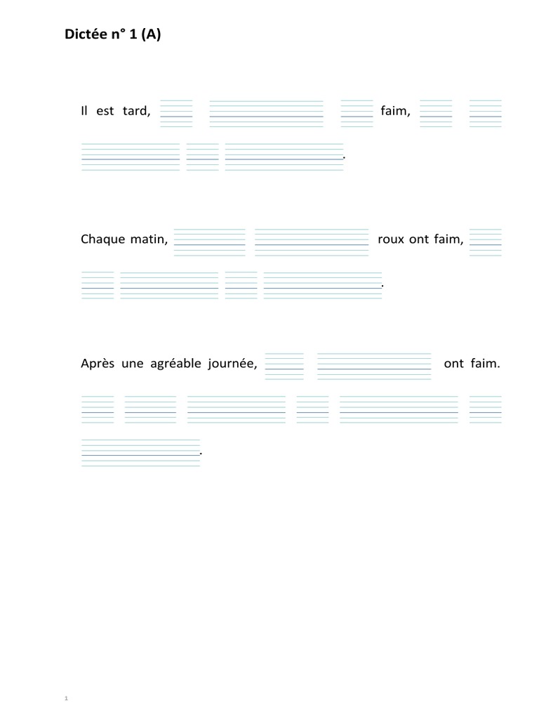 Dictées et corrigés pour élèves | PDF