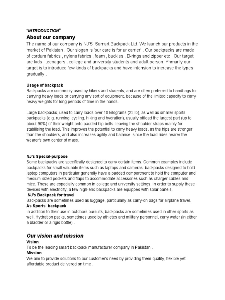 INTRODUCTION - To Backpack | PDF | Backpack | Equipment