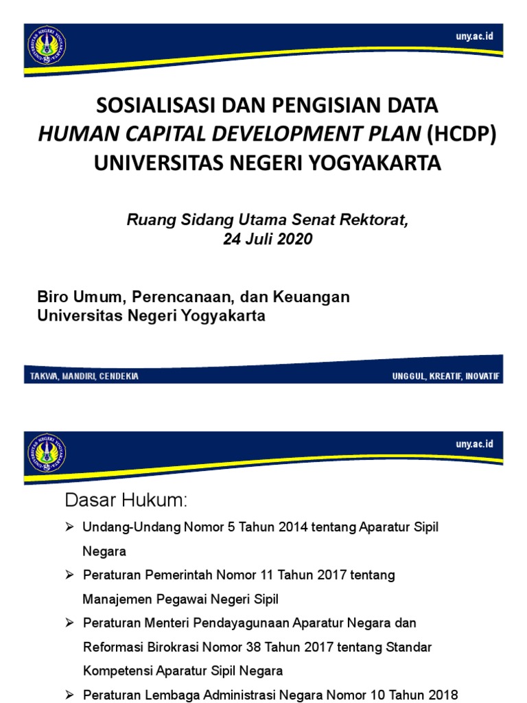 Rencana Pengembangan HCDP 2020 | PDF