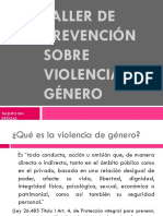 TALLER de PREVENCIÓN SOBRE VIOLENCIA DE GÉNERO