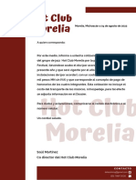 Hot Club Morelia - Cotización