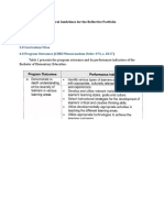 General Guidelines of The Reflective Portfolio in Maj-GEd 210