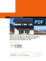 Bâtiments Intelligents Et Efficacité Énergétique Plates-Formes Technologiques Et Programmes de Recherches & Développement Du CEA