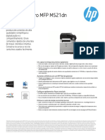 HP Laserjet Pro MFP M521Dn: Folheto de Especificações