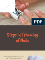 Steps in Trimming of Nails