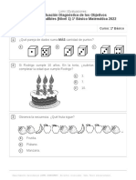 Evaluacion Diagnostica de Los Objetivos Imprescindibles Nivel 1 1o Basico Matematica 2022 5276598