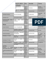 Calendário 2° Trimestre MR Sib 2022