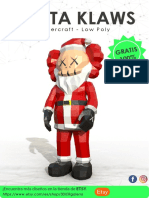 Santa KLAWS Low Poly Papercraft - Instrucciones