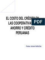 Costo Del Credito en Una Cooperativa R.antoniopadilladiaz