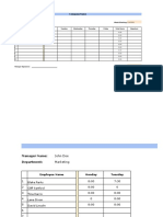 Weekly Employee Attendance Sheet Excel