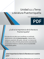 Unidad 12.1 Tema 2 Literatura de Puerto Rico