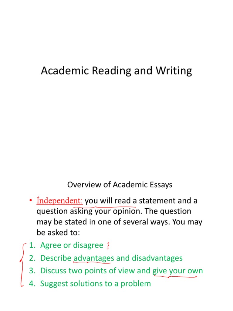 Academic Reading and Writing PDF